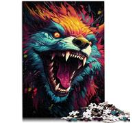 Puzzle 1000 pezzi per adulti misteriosi pittura bestia per Jigsaw Puzzle 26 x 38 cm è ideale come regalo per tutta la famiglia