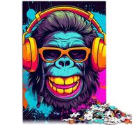 Puzzle 1000 pezzi per adulti Monkey DJ Music Game Giocattoli per la Famiglia Regalo 26x38cm Offerta come Regali per tutta la Famiglia per Adolescenti di 14 Anni e Più