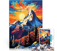 puzzle 1000 pezzi per adulti Montagne PopArt Giocattoli che creano dipendenza e sfidano l'intelligenza del cervello grande regalo 38x26cm