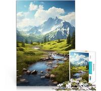 puzzle 1000 pezzi per adulti Montagne - Salita primaverile Fatto di legno per età 14+ Antistress Sfida difficile Regalo per i compleanni misurare：50x75cm