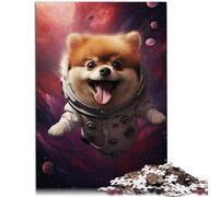 Puzzle 1000 pezzi per adulti, motivo cane, spazio opere d'arte attività divertenti a casa, regalo di compleanno, regali di viaggio per i 14 anni e più 26 x 38 cm