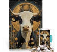 puzzle 1000 pezzi per adulti Mucca artistica Giocattoli che creano dipendenza e sfidano l'intelligenza del cervello Regalo divertente 38x26cm