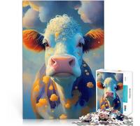 puzzle 1000 pezzi per adulti Mucca Creature mitiche Antistress Vacanza in patria Uccidere il tempo Decorazioni e regali unici per la casa 38x26cm
