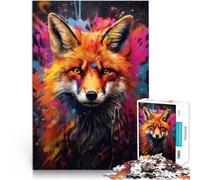puzzle 1000 pezzi per adulti Muro di graffiti con schizzi di volpe Gioco pratico Decorazione murale Regali unici per compleanno e Natale 75x50cm
