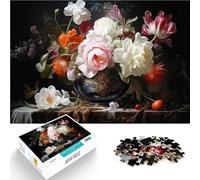 puzzle 1000 pezzi per adulti Natura morta con grandi fiori Allena il tuo cervello e le tue mani Adatto per la decorazione del desktop 38x26cm