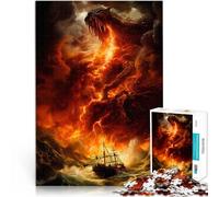 puzzle 1000 pezzi per adulti Nave e mostro Aiuta il cervello ad allenare i giocattoli che creano dipendenza per coltivare la pazienza decorazione murale 75x50cm