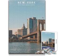Puzzle 1000 pezzi per adulti New York Bellissimo design Gioco educativo Apprendimento Giocattoli antistress Dimensioni 38x52cm