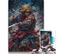 Puzzle 1000 pezzi per adulti Ninja giapponese, attività divertenti da fare a casa, gioco educativo per compleanni, Natale per bambini dai 14 anni in su, 38x26cm