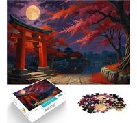 puzzle 1000 pezzi per adulti Notte nel giardino giapponese Allena il tuo cervello e le tue mani Decorazioni e regali unici per la casa 38x26cm
