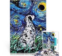 puzzle 1000 pezzi per adulti Notte stellata del cane Van Gogh giochi divertenti per famiglie Collezione di artisti, Belle arti 75x50cm