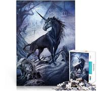 Puzzle 1000 pezzi per adulti Notticorno Fatto di legno，Adatto a partire dai 14 anni Sollievo dallo stress Ottimi regali e giocattoli。misurare：50x75cm/19.68x29.52pollice