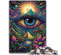 Puzzle 1000 pezzi per adulti Occhio psichedelico Aiuta il cervello a esercitare Giocattoli avvincenti per coltivare la pazienza Un'opera d'arte 50x75cm