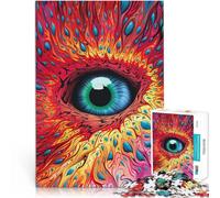 puzzle 1000 pezzi per adulti Occhio psichedelico Difficile da completare ma divertente e umoristico Gioco educativo per compleanno e Natale 38x26cm