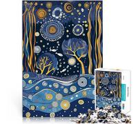puzzle 1000 pezzi per adulti Oceano Stile Gustav Klimt Difficile da completare ma divertente e umoristico gioco di sfida unico 52x38cm