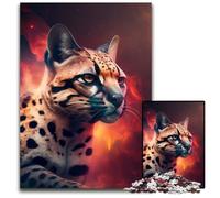 Puzzle 1000 pezzi per adulti Ocelot Nebula Puzzle impossibili per adulti Attività per famiglie, Decorazione fai da te per la casa, Regalo per le feste 26X38CM/10,23x14,96 pollici
