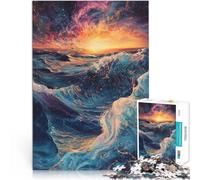 puzzle 1000 pezzi per adulti Onde cosmiche dell'oceano per il giocattolo di sfida del gioco educativo Decorazioni e regali unici per la casa 75x50cm