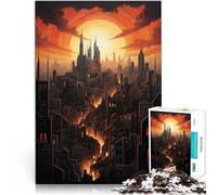 puzzle 1000 pezzi per adulti Opera d'arte sullo skyline della città Analisi e logica con pezzi completamente interconnessi di forma casuale 38x26cm