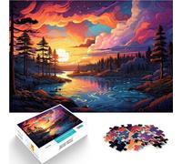 Puzzle 1000 pezzi per Adulti paesaggi colorati Giocattoli da Gioco sfida di intelligenza cerebrale Giocattoli avvincenti per adolescenti da 14 anni e oltre 26x38cm