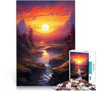 puzzle 1000 pezzi per adulti Paesaggio al tramonto Difficile da completare ma divertente e umoristico Migliorare l'amore tra le coppie 75x50cm