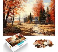 Puzzle 1000 pezzi per adulti Paesaggio autunnale Fatto di cartone per età 14+ Giocattoli antistress regalo di compleanno misurare:26x38cm/10.24 x 14.96pollice