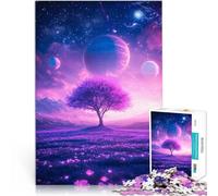 puzzle 1000 pezzi per adulti Paesaggio del pianeta viola per il giocattolo di sfida del gioco educativo è ideale come regalo per tutta la famiglia 38x26cm