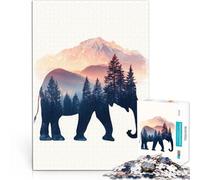 puzzle 1000 pezzi per adulti Paesaggio della montagna dell'elefante apprendimento educativo Gioco educativo per compleanno e Natale 52x38cm
