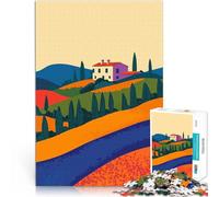 puzzle 1000 pezzi per adulti Paesaggio della villa toscana in Italia Assemblaggio del modello perché è ideale come regalo per tutta la famiglia 50x70cm