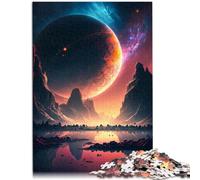 Puzzle 1000 pezzi per adulti Paesaggio dell'alba dello spazio Giochi Giocattoli Regalo 50 x 75 cm Adatto per la decorazione dell'ufficio per adolescenti a partire dai 14 anni.