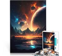 puzzle 1000 pezzi per adulti Paesaggio dell'orizzonte cosmico giocattoli educativi per l'apprendimento Lista dei desideri con Babbo Natale 75x50cm