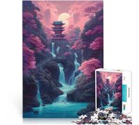 puzzle 1000 pezzi per adulti Paesaggio fantastico per il giocattolo di sfida del gioco educativo con poster abbinato e foglio di quiz 38x26cm