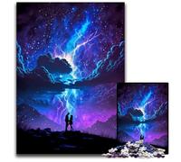 Puzzle 1000 pezzi per adulti, paesaggio fantasy con tuoni, puzzle impossibili per adulti, idea regalo di compleanno, gioco rompicapo impegnativo 26x38cm/10,23x14,96 pollici