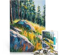 puzzle 1000 pezzi per adulti Paesaggio forestale all'alba giocattoli educativi per l'apprendimento offerte come regali per tutta la famiglia 38x26cm