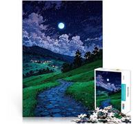 puzzle 1000 pezzi per adulti Paesaggio notturno del villaggio Riduzione dello stress interessante Giocattoli per la decorazione della casa 52x38cm