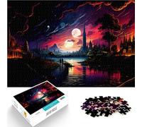 puzzle 1000 pezzi per adulti Paesaggio notturno Giocattolo educativo intellettuale decomprimente Migliorare l'amore tra le coppie 52x38cm
