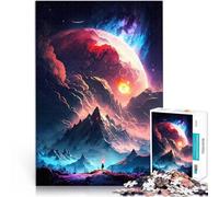 puzzle 1000 pezzi per adulti Paesaggio onirico cosmico per il giocattolo di sfida del gioco educativo con poster abbinato e foglio di quiz 38x52cm
