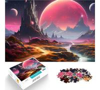 puzzle 1000 pezzi per adulti Paesaggio spaziale al neon Giocattolo educativo intellettuale decomprimente Regalo di compleanno, regali, arte murale 52x38cm