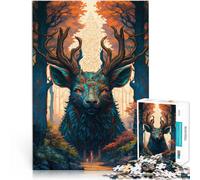 puzzle 1000 pezzi per adulti Paese delle fate dei cervi Antistress Vacanza in patria Uccidere il tempo con poster abbinato e foglio di quiz 75x50cm