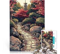 puzzle 1000 pezzi per adulti Pagoda del giardino giapponese Giocattoli per l'intrattenimento in famiglia è ideale come regalo per tutta la famiglia 38x26cm