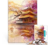 puzzle 1000 pezzi per adulti Pagoda d'oro in Giappone Antistress Vacanza in patria Uccidere il tempo offerte come regali per tutta la famiglia 75x50cm
