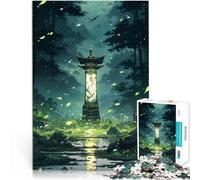 puzzle 1000 pezzi per adulti Pagoda giapponese nella fantasia della foresta Gioco intellettuale offerte come regali per tutta la famiglia 75x50cm