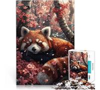 puzzle 1000 pezzi per adulti Panda rosso che dorme Sakura Giocattoli di gioco impegnativi Ogni pezzo è unico - Gioco divertente e stimolante per tutta la famiglia 52x38cm