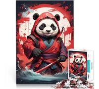 puzzle 1000 pezzi per adulti panda samurai Giocattoli che creano dipendenza e sfidano l'intelligenza del cervello Regalo per i compleanni 38x26cm