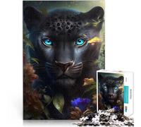 puzzle 1000 pezzi per adulti Pantera Nera Fantasy Difficile da completare ma divertente e umoristico con poster abbinato e foglio di quiz 38x26cm