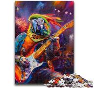 Puzzle 1000 pezzi per adulti Pappagallo che suona la chitarra Giocattoli educativi per l'apprendimento Giochi per famiglie Regali per amici e parenti 26x38cm
