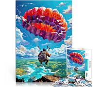puzzle 1000 pezzi per adulti Paracadutismo sopra l'Amazzonia Allena il tuo cervello e le tue mani Migliorare l'amore tra le coppie 75x50cm