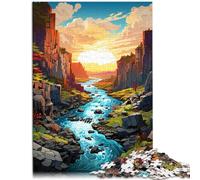 Puzzle 1000 pezzi per adulti Parco Nazionale di Thingvellir Giocattoli Anti-Stress 26 x 38 cm Anti-Stress Staycation Uccidere il Tempo