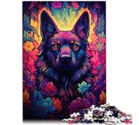 Puzzle 1000 pezzi per adulti pastore tedesco per puzzle, 26 x 38 cm. Migliorare l'amore Tra Coppie per Adolescenti di 14 Anni e Altro.