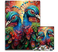 Puzzle 1000 pezzi per adulti, pavone colorato, puzzle impossibili per adulti, fai da te, regalo per la casa, gioco rompicapo 26X38CM/10,23x14,96 pollici