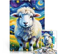 puzzle 1000 pezzi per adulti Pecore nella notte stellata per il giocattolo di sfida del gioco educativo Interazione genitore-figlio 50x70cm