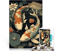 puzzle 1000 pezzi per adulti Pesce Koi in stile Ukiyo giapponese Giocattolo educativo antistress perché è ideale come regalo per tutta la famiglia 52x38cm